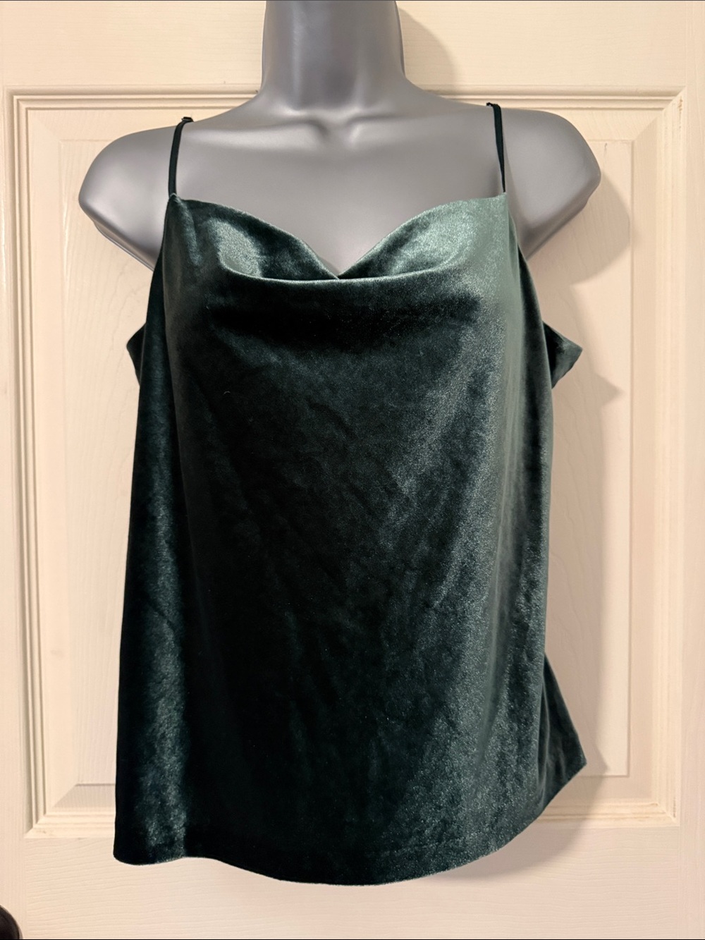 Banana Republic Emerald Green Velvet Cowl Neck Camisole